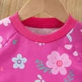 thumbnail image 4 of WIBACKER Baby Girl's Floral Print Sweatshirt Crewneck Long Sleeve Casual Toddler Pullover Tops, 4 of 7