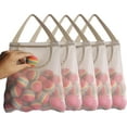 thumbnail image 1 of Hanging Mesh Storage Bags 5Pack - Large Reusable Net Produce Bags for Potatoes, Onions, and Garlic, 1 of 7