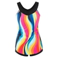 thumbnail image 3 of Women Halter Neck Tankini Swimsuits Retro Plus Size Modest 2 Piece High Waist Bathing Suit Flowy Swimwear Set S-5xl Multicolor, M, 3 of 5