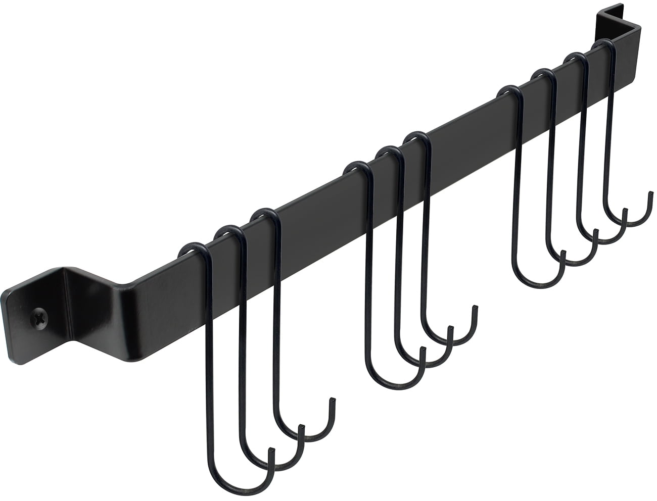 Sorbus Gourmet Kitchen Rail with 10 Hooks, Wall Mounted Wrought Iron