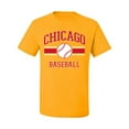 thumbnail image 2 of Wild Bobby City of Chicago Baseball Fantasy Fan Sports Men's T-Shirt, Gold, Medium, 2 of 6
