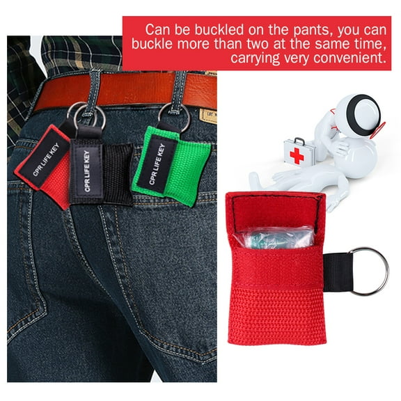 20/30/50pcs Resuscitator Mask Keychain Emergency Face Shield First Aid CPR Mask For Health Care Tools Face Breathing Mask