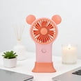 thumbnail image 4 of Linnome Mini Mouse With Colorful Lights Rechargeable Fan Pocket-sized Portable USB Handheld Fan in Pink, 4 of 7