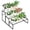 3 Tier-Black-A, variant on 1 Tier Metal Plant Stand Indoor Outdoor, Potted Multiple Flower Pot Holder Rack Plant Shelf, Heavy Duty Planter Display Shelving for Patio Balcony Garden Living Room Decorative (White)