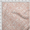 thumbnail image 3 of oneOone Cotton Poplin Twill Dark Peach Fabric Artistic Mandala Quilting Supplies Print Sewing Fabric By The Yard 56 Inch Wide, 3 of 4