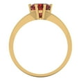 thumbnail image 4 of 1 ct Heart Cut Natural Garnet Solitaire Engagement Ring for Women in 18K Yellow Gold, 4 of 5