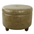 thumbnail image 2 of HomePop Large Leatherette Storage Ottoman - Distressed Brown Faux Leather, 2 of 5