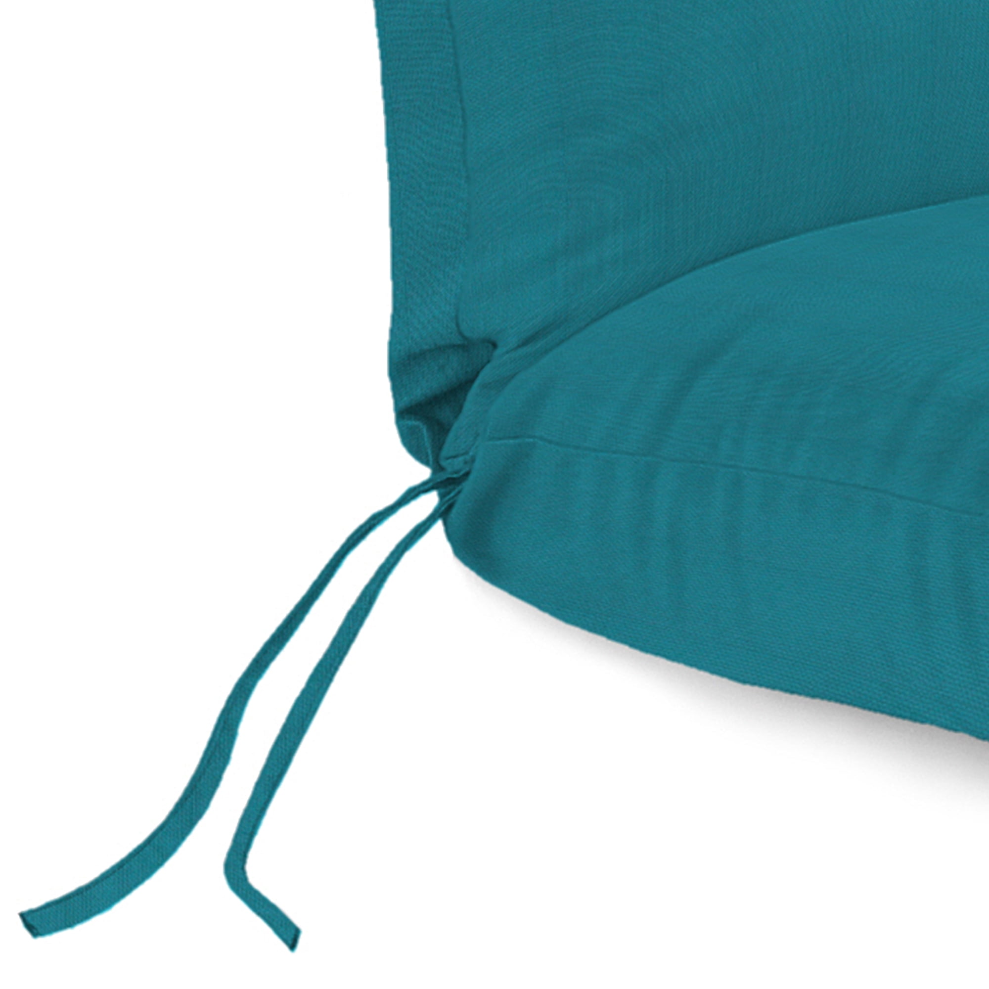 Jordan Manufacturing Sunbrella 74" x 22" Spectrum Peacock Teal Solid Rectangular Outdoor Chaise Lounge Cushion with Ties and Hanger Loop