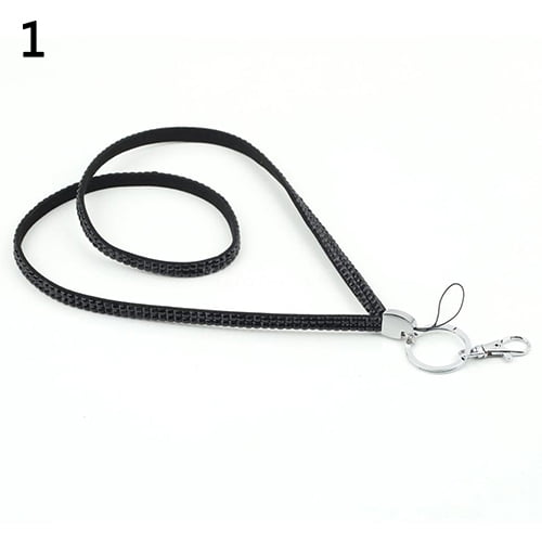 Walbest Luxury Rhinestone Buing Shiny Custom Lanyard ID Badge Cellphone Key Holder Ring