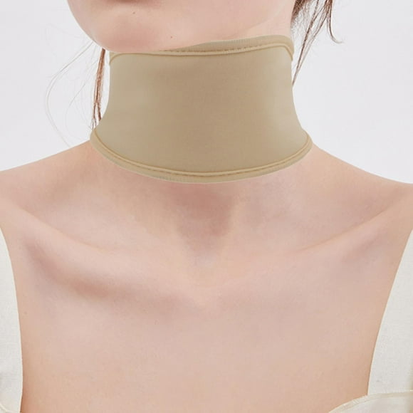Paquete de almohadilla para el cuello de aceite de ricino, funda envolvente de 9,8x3,5 pulgadas, regalo para familiares y amigos, lavable a máquina, Caqui