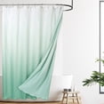thumbnail image 3 of Juego de cortina de ducha de tela texturizada para una decoración de baño moderna, cuenta con anillos de metal de fácil deslizamiento, tamaño universal y es lavable a máquina, resistente al agua, a, 3 of 6