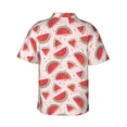 thumbnail image 3 of Daiia Watermelon Hawaiian Shirt for Men Gentle Cotton Regular Short Sleeve Casual-Small, 3 of 9