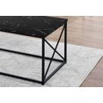 thumbnail image 2 of Monarch Specialties Table Set, 3pcs Set, Coffee, End, Side, Accent, Living Room, Metal, Laminate, Black Marble Look, Contemporary, Modern, 2 of 4