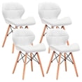 thumbnail image 1 of Set de 4 Sillas Tipo Eames Pido Todo Tapizada Acolchonada Comedor Moderno Blanco 6.49 pulg, 1 of 8