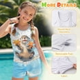thumbnail image 7 of Psesaysky Sea Otter Starfish Girls Tankini Swimsuit 2 Piece Modest Bathing Suits for Girls Swim Tank Top + Bottoms, Size 6-15Y, 7 of 7