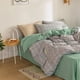 thumbnail image 4 of Juego de cama de cuadros a cuadros bicolor verdes, 4 of 8