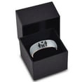 thumbnail image 3 of Tungsten Couple Family Two Child Holding Hands Band Ring 7mm Men Women Comfort Fit 18k Rose Gold Dome Brushed Gray Polished, 3 of 4
