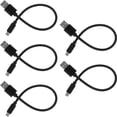 thumbnail image 1 of UPGRATOR 5Pcs USB Data Sync Cable Charging Cord for Digital Devices with Micro USB Port Black, 1 of 8