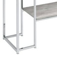 thumbnail image 5 of 47.5'' Natural Oak and Chrome Sofa Entryway Console Table, 5 of 6