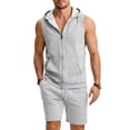 thumbnail image 2 of Two Piece Summer Casual Set for Men Short Sleeve Crewneck T Shirt and Shorts Outings Active Weekends Warm Weather Travel Black 4XL, 2 of 7