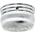 thumbnail image 1 of NUVO SF77/101 Two Light Flush Mount, Polished Chrome/White Crystal Glass, 1 of 2