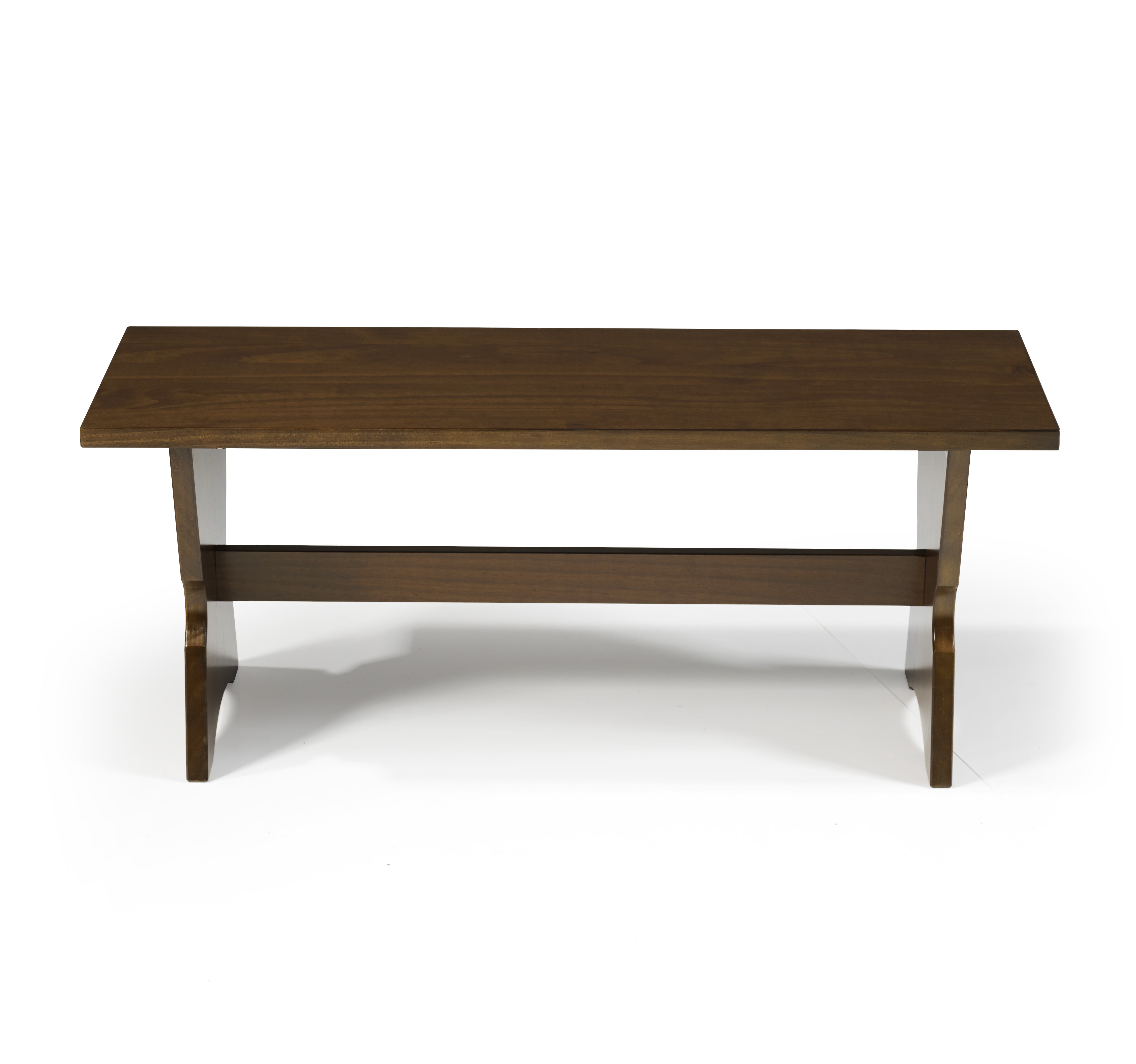 Linon Trefny 3-Piece Backless Corner Breakfast Nook Dining Set with Storage, Walnut