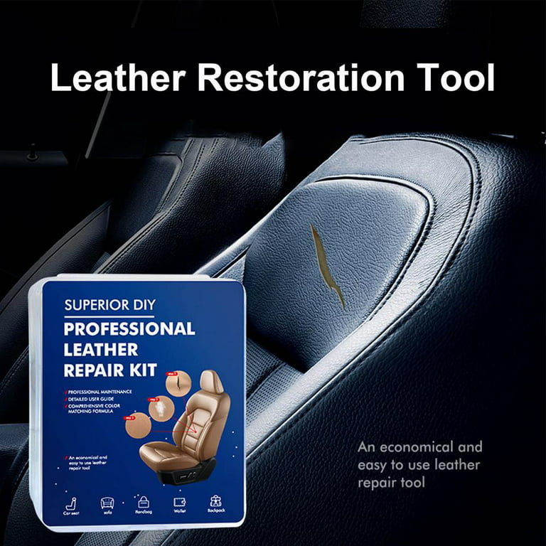 Furniture Clinic Leather Repair Paint2-in-1 Seal And ColorUse On Scratches,  Tears, And Holes In Car Seats, FurnitureQuick And Easy Leather Repair Kit