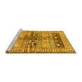 thumbnail image 2 of Ahgly Company Machine Washable Indoor Round Persian Yellow Traditional Area Rugs, 4' Round, 2 of 4