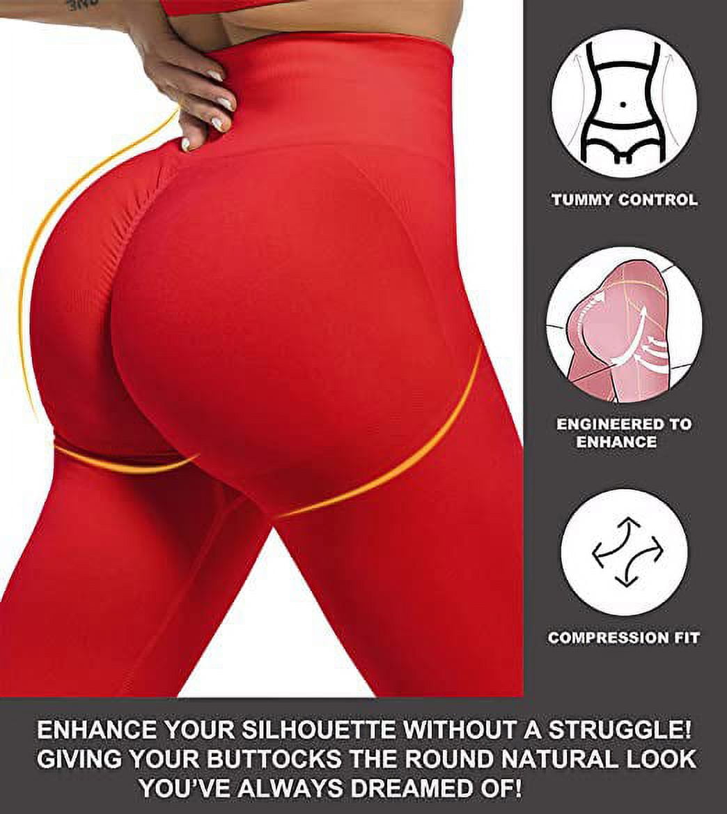 POP CLOSETS Women Scrunch Butt Lift Seamless Leggings Tummy Control High  Waist Yoga Pants Gym Workout Tights 