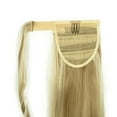 thumbnail image 5 of Drawstring Ponytail Hair Extension 20" 22" Curly Wavy Straight Hairpiece One Piece Ponytail Extension Long Pony Tails for Women(Natural Black/Dark Brown), 5 of 8