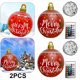 thumbnail image 1 of 2 Uds 60cm Inflable Navidad PVC Resplandor Fiesta Nuevo (Navidad) Rojo, 1 of 5