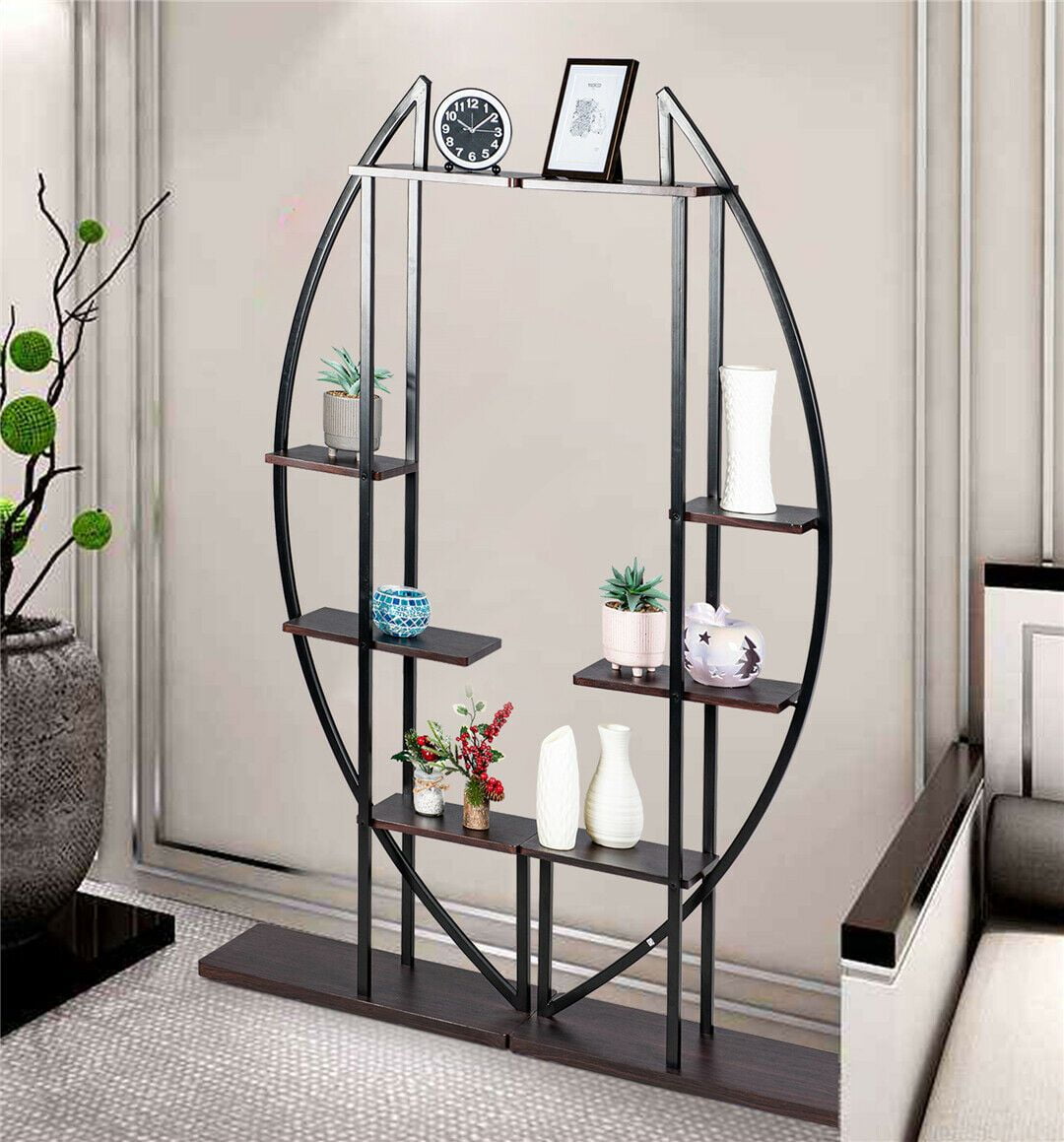 5 Tier Plant Stand MultiPurpose Curved Display Shelf Metal Rack Home 2