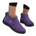 thumbnail image 3 of Winter Boots for Women Waterproof Snow Boots Fuzzy Zero Drop Slip On Ankle Booties for Outdoor Walking, 3 of 7