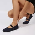 thumbnail image 6 of Pennysue Women Flats Pointy Toe Mary Jane Ballet Shoes Casual Comfortable Walking Shoes Navy 9, 6 of 7