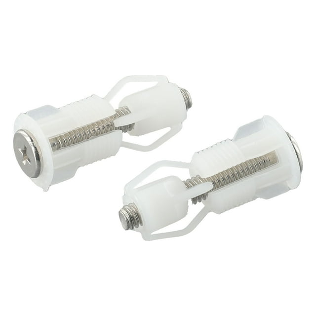 KDJ Top Fix Toilet Seat Screws Nut Cover Lid Pan Fixing Kit WC Blind Hole Fitting Set Stainless Steel Plastic Durable Easy Installation Universal Fit Replacement Parts