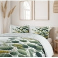 thumbnail image 4 of Ambesonne Eucalyptus Leaves Duvet Cover Set, Round Leaf Branch, Calking, Mustard and Peacock Green, 4 of 5