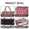 thumbnail image 4 of Large Capacity Tote Bag,Red Footballs on Blue Pattern Handbag Fashion Luxury Tote Bag,15.7"x13"x 5.1" Inches,Laptop Compatible, 4 of 6