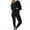 Black, variant on Ecqkame Autumn and Winter Women's Sweater Sets Clearance Solid Color Off Shoulder Long Sleeve Cable Knitted Warm Two-Piece Long Pants Sweater Suit Set Black S