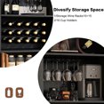 thumbnail image 6 of 71"Farmhouse Arched Wine Bar Cabinet: tall arched display cabinet , arch black cabinets &coffee bar, whiskey station with wine rack and Wine Glass Holder - Liquor Bars Cabinet for Living Dining Room, 6 of 9