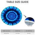 thumbnail image 6 of Blue Tie Dye Spiral Pattern Round Fitted Tablecloth with Elastic Edge,Dining Table Cover Waterproof,Outdoor Round Tablecloth for Camping,Dining,Indoor and Outdoor, 6 of 7