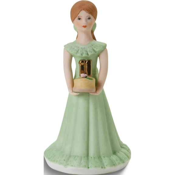 Brunette Age 11 Porcelain Figurine Designer Jewelry by Sweet Pea