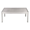 thumbnail image 1 of Pemberly Row Table Basse Moderne en Aluminium 12x32 Pouces, Fini Gris, 1 of 2