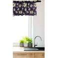 thumbnail image 3 of Ambesonne Floral Window Valance, Cartoonish Design Daffodils, 54" X 12", Dark Purple Cream, 3 of 3
