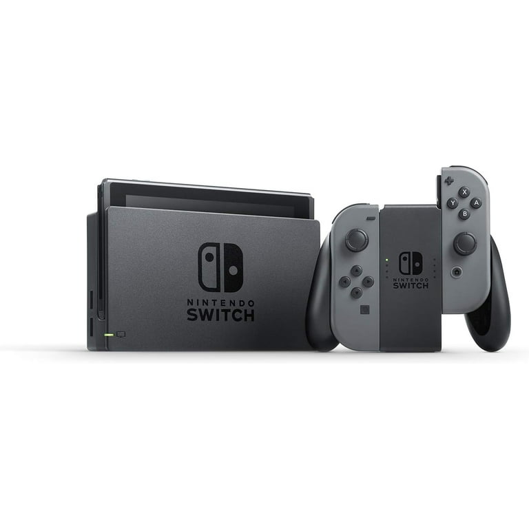 Nintendo Switch Console with Gray Joy Con with MightySkins Voucher
