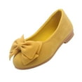 thumbnail image 5 of GUOBIOZIY Girls Dress Shoes Princess Wedding Girls Flats Toddler Girl Shoes for Little Big Kids (Yellow,26), 5 of 6