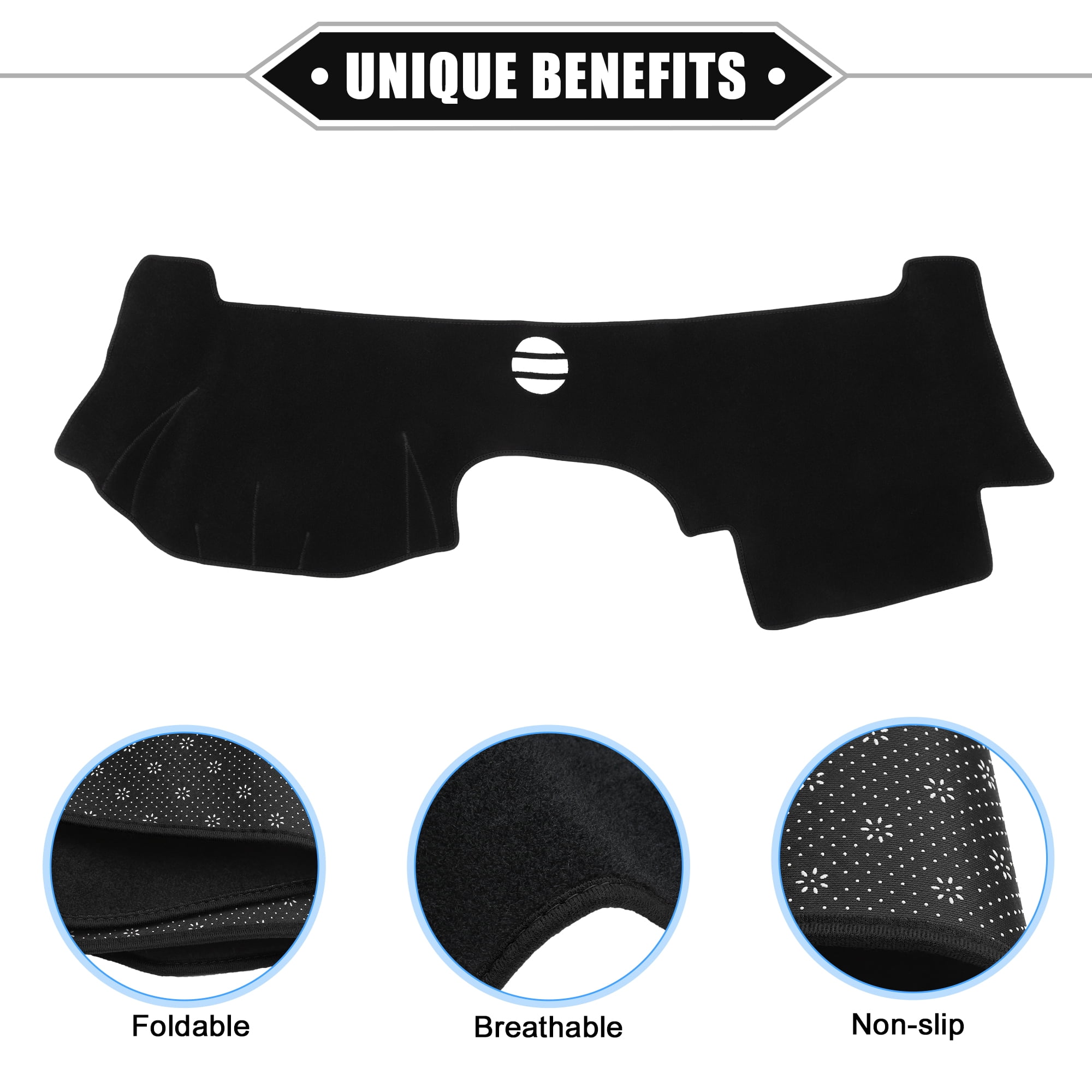 Unique Bargains Car Dashboard Cover Non-slip Polyester Dash Board Protector Cover Mat for Cadillac CTS 2004-2009 Black