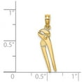 thumbnail image 2 of 10mm 14k Gold 3-d Locking Wrench Moveable Charm Pendant Necklace for Women, 2 of 2