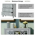 thumbnail image 4 of Nightstand Wood Cabinet with 3-Drawer, Chest of Drawer with Silver Metal Handles & Decorative Mirror, Fully Assembled,Silver, 4 of 7