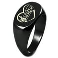 thumbnail image 1 of Sterling Silver Musical Love Note Heart Engraved Oval Flat Top Polished Ring, 1 of 1