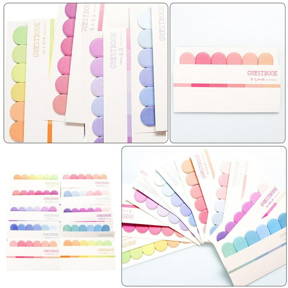 MLINS 10 Pcs Self Adhesive Tabs Page Marker Flags Transparent Student